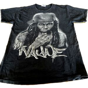 Vintage Lil Wayne T-Shirt Hanes Heavyweight Size Medium Black Rap Artist